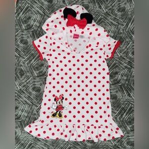 Disney Minnie Mouse Red and White Polka Dot Swim Suit Cover Up